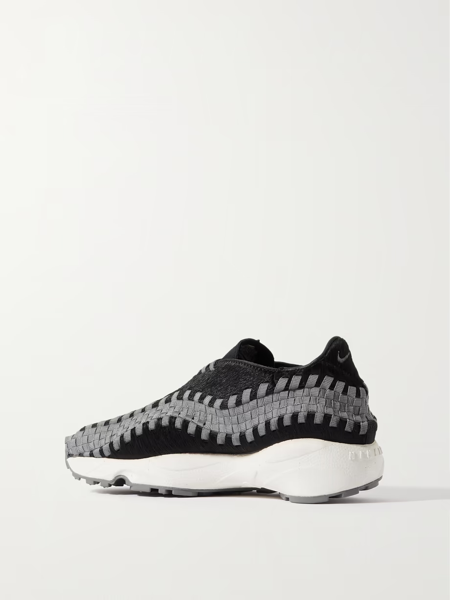Air Footscape grosgrain-trimmed calf hair sneakers Air Footscape grosgrain-trimmed calf hair sneakers