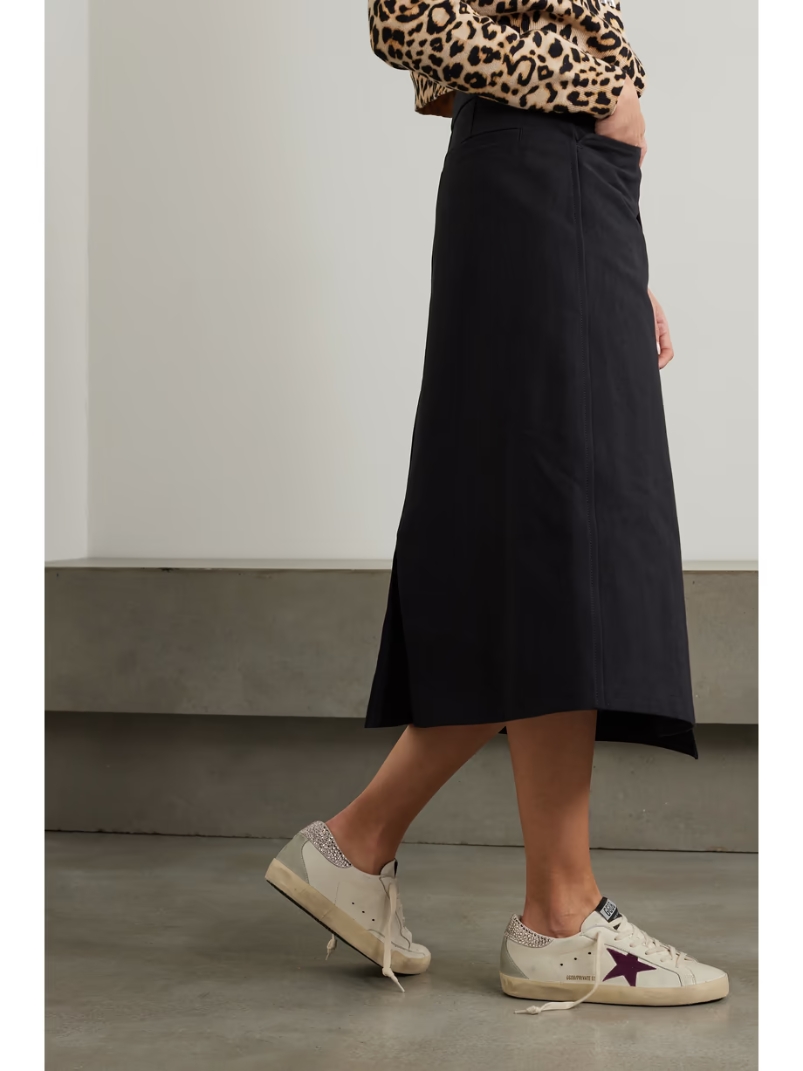Super-Star crystal-embellished velvet-trimmed distressed leather sneakers Super-Star crystal-embellished velvet-trimmed distressed leather sneakers