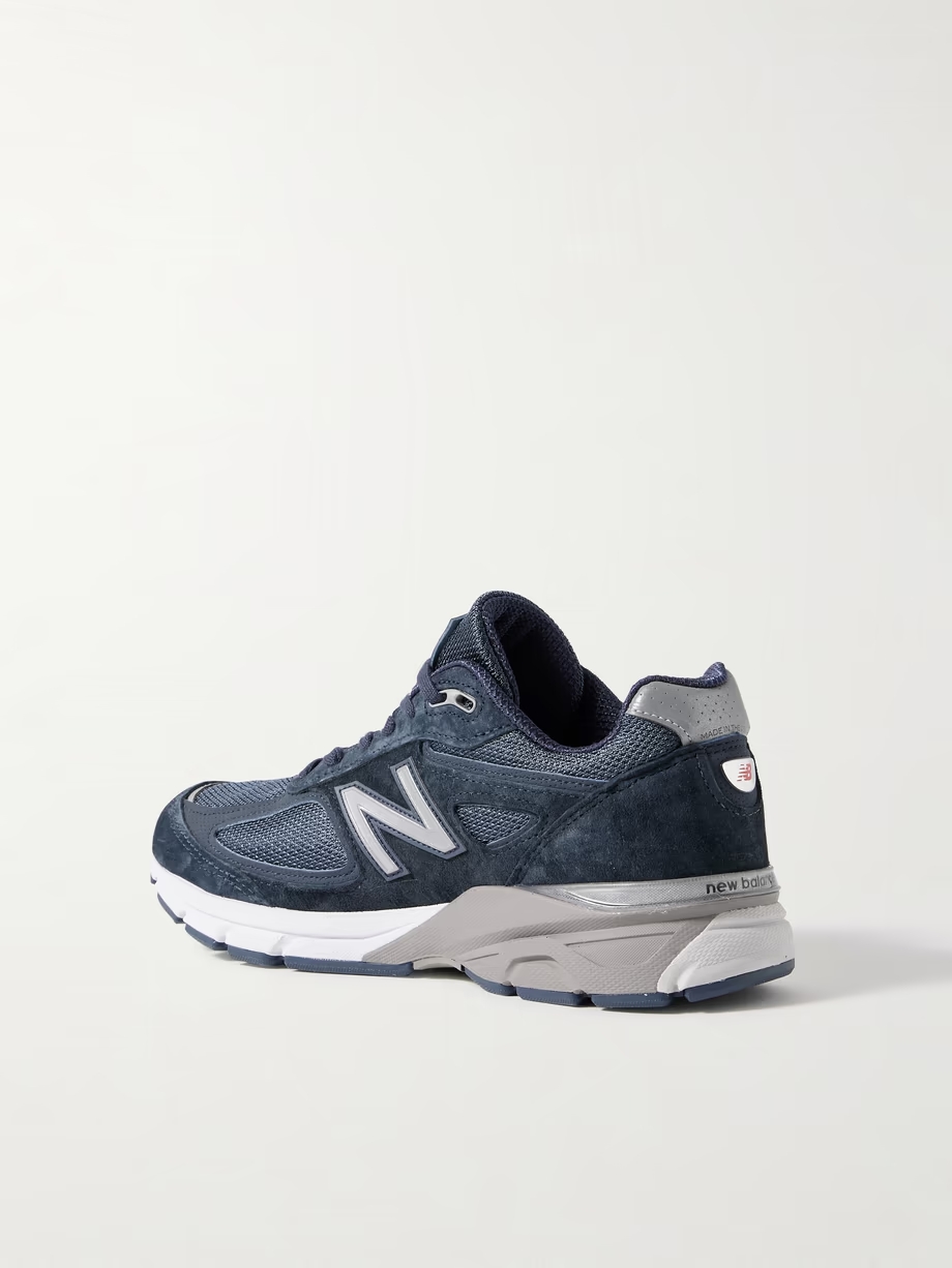 990v4 leather-trimmed suede and mesh sneakers 990v4 leather-trimmed suede and mesh sneakers