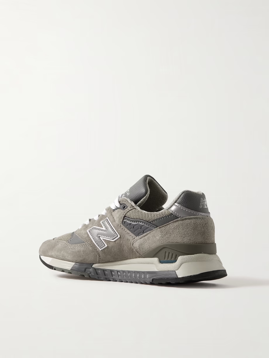 Made in USA 998 Core rubber-trimmed leather, mesh and suede sneakers Made in USA 998 Core rubber-trimmed leather, mesh and suede sneakers