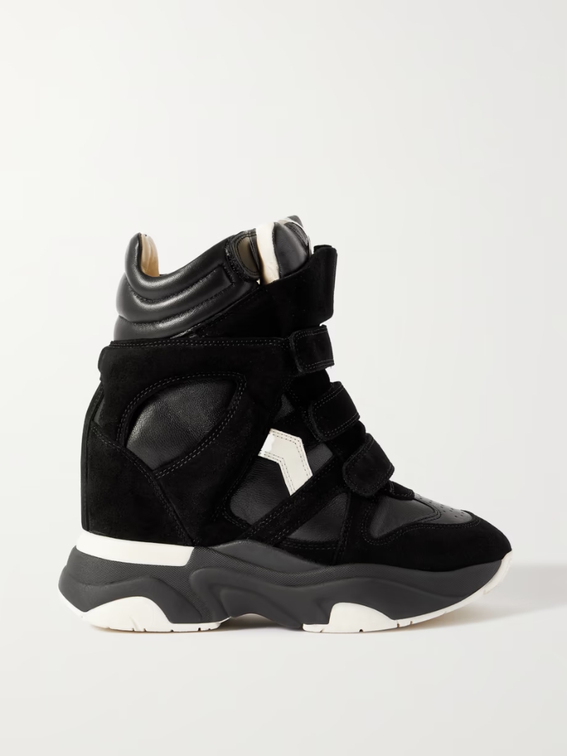 Balskee leather and suede high-top wedge sneakers Balskee leather and suede high-top wedge sneakers
