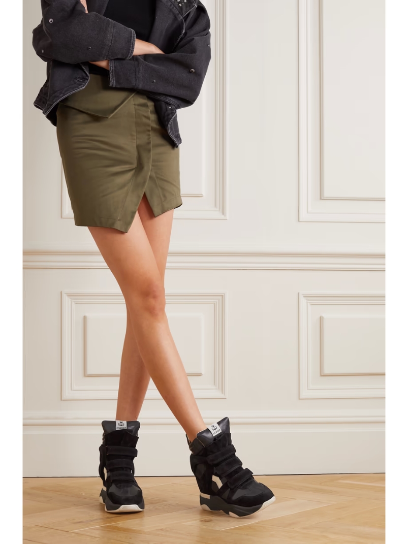 Balskee leather and suede high-top wedge sneakers Balskee leather and suede high-top wedge sneakers