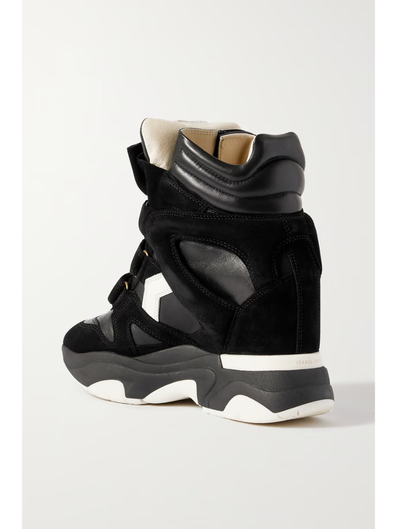 Balskee leather and suede high-top wedge sneakers Balskee leather and suede high-top wedge sneakers