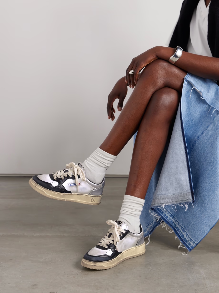 Super Vintage distressed leather sneakers Super Vintage distressed leather sneakers