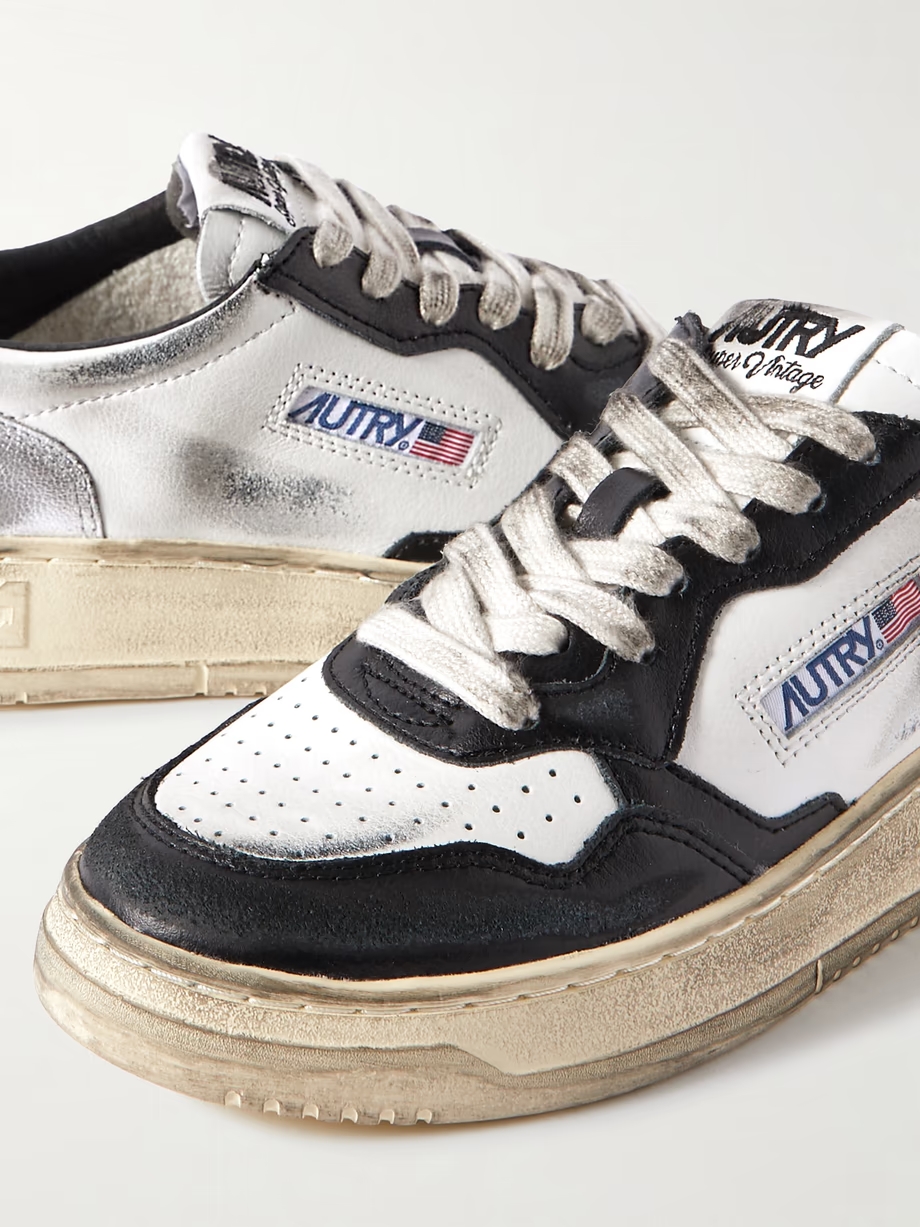 Super Vintage distressed leather sneakers Super Vintage distressed leather sneakers