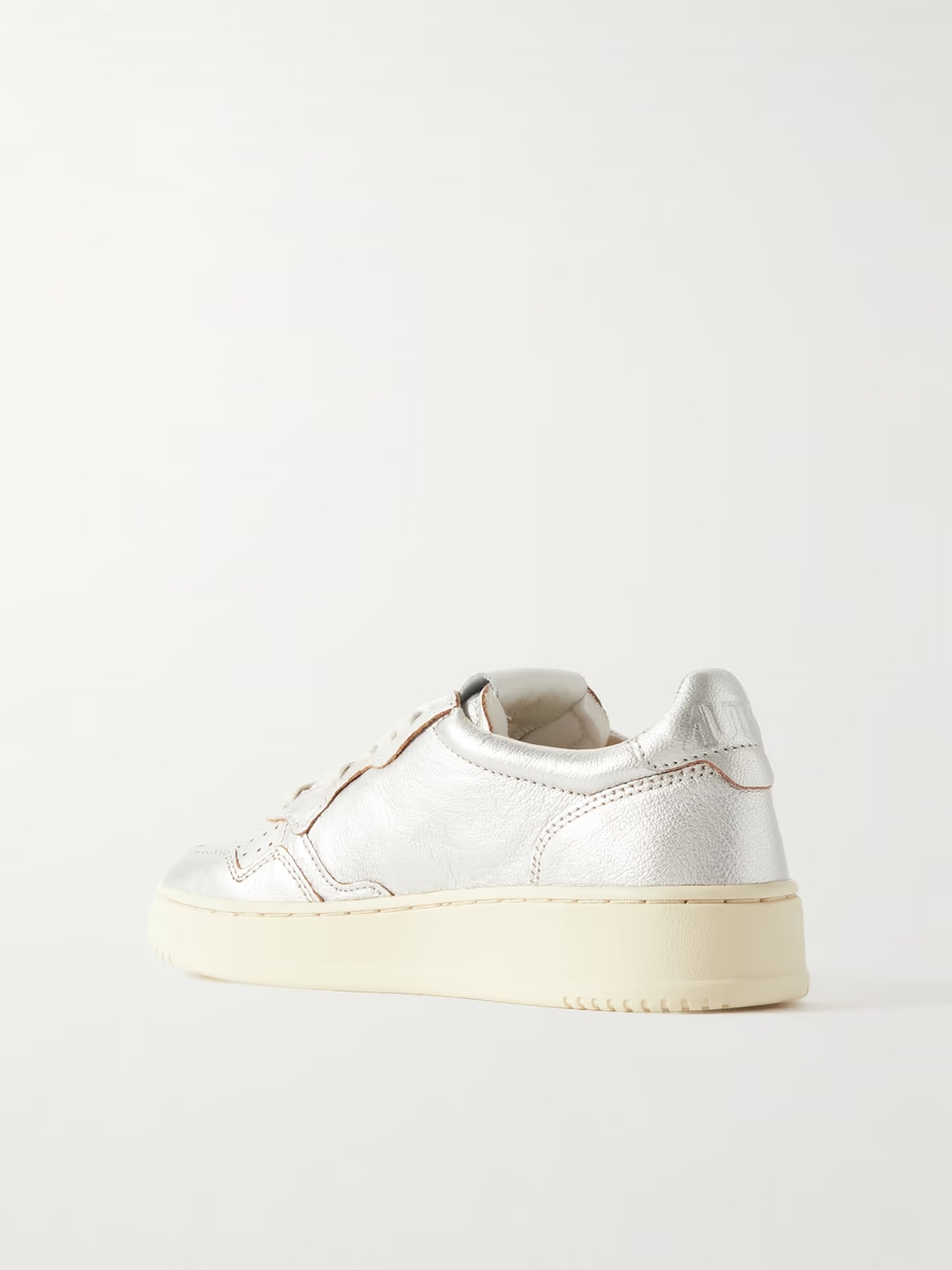 Medalist Low metallic textured-leather sneakers Medalist Low metallic textured-leather sneakers