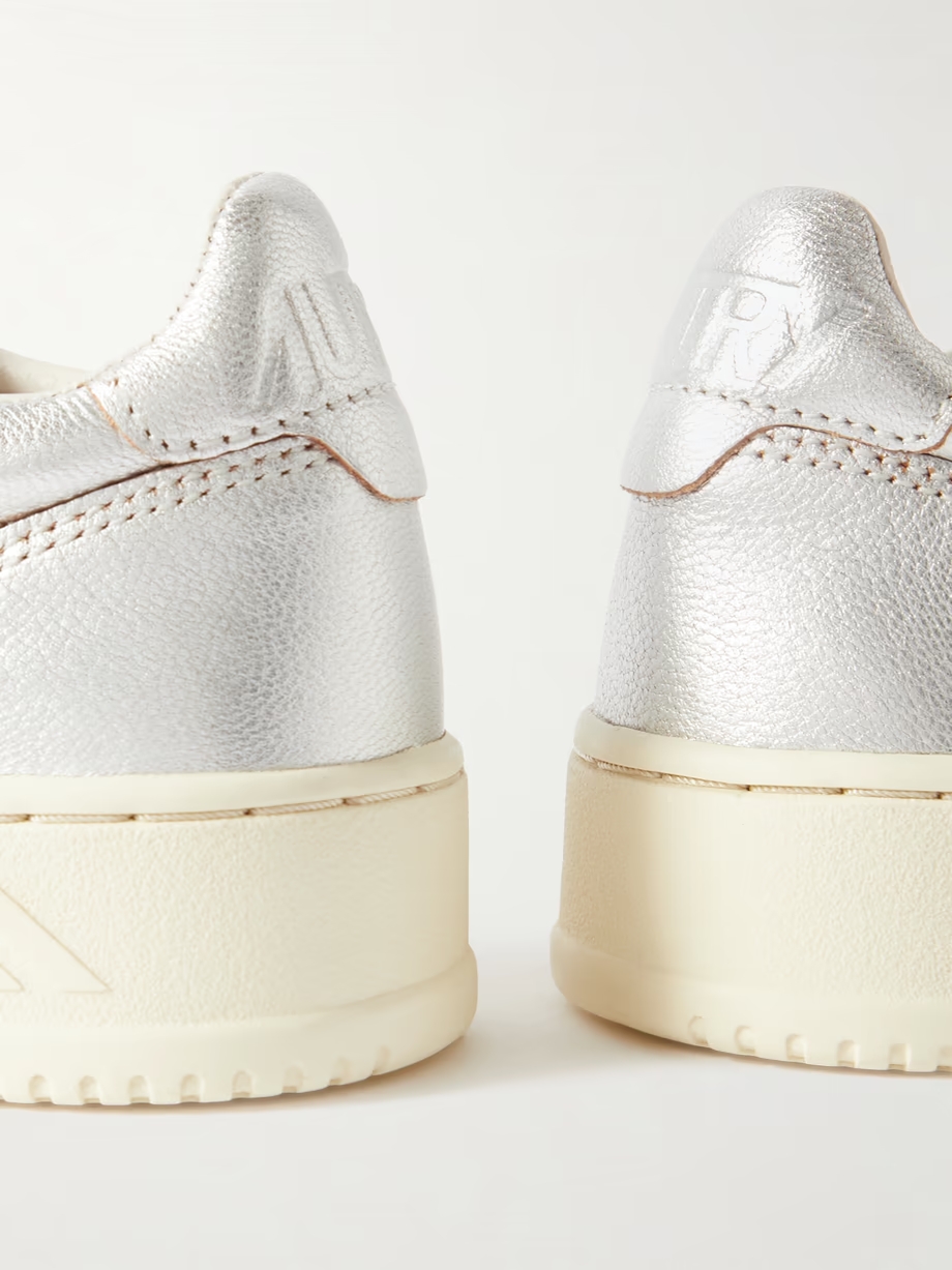 Medalist Low metallic textured-leather sneakers Medalist Low metallic textured-leather sneakers