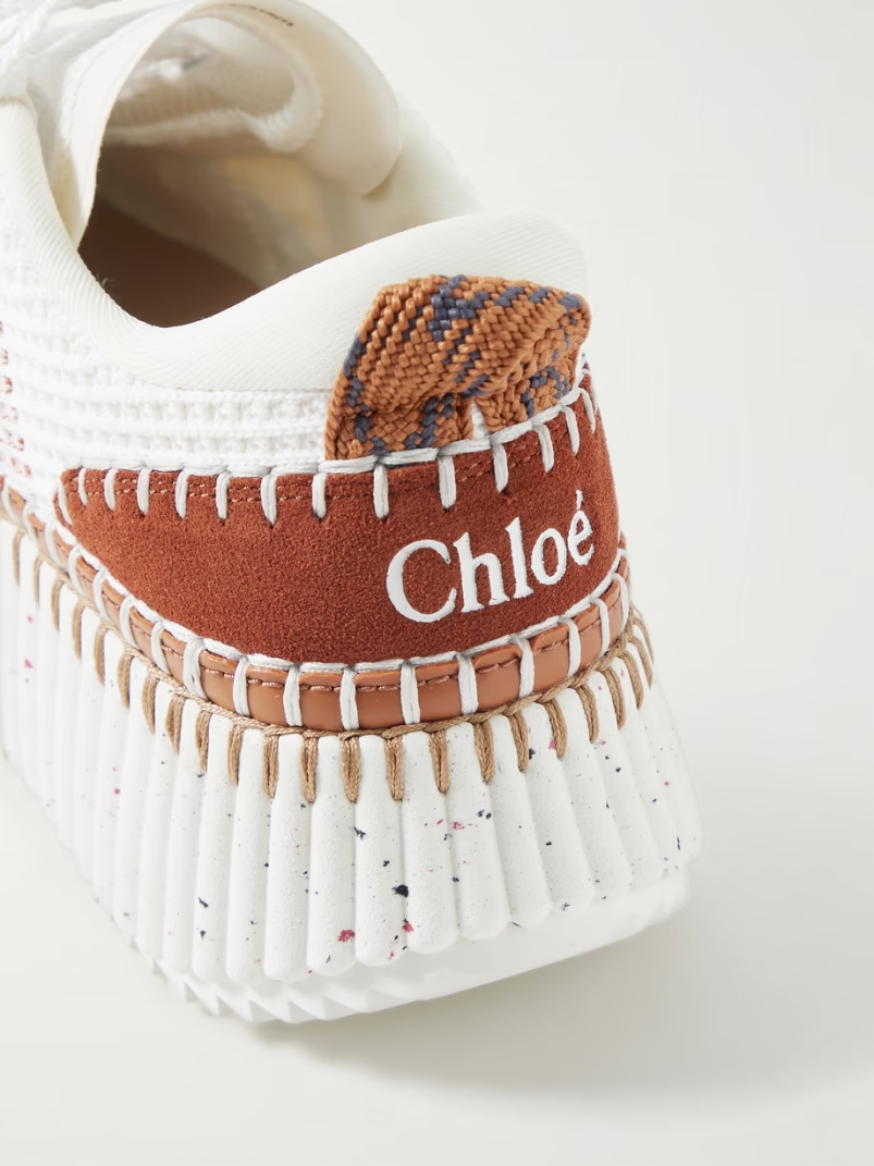 + NET SUSTAIN Nama embroidered suede and recycled-mesh sneakers + NET SUSTAIN Nama embroidered suede and recycled-mesh sneakers