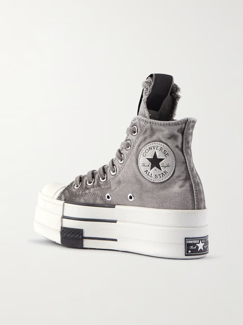 + Converse DRKSHDW DBL DRKSTAR Chuck 70 canvas platform sneakers + Converse DRKSHDW DBL DRKSTAR Chuck 70 canvas platform sneakers