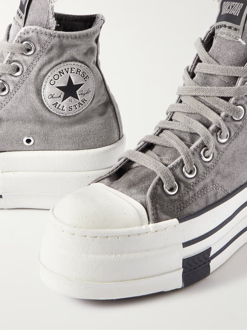+ Converse DRKSHDW DBL DRKSTAR Chuck 70 canvas platform sneakers + Converse DRKSHDW DBL DRKSTAR Chuck 70 canvas platform sneakers