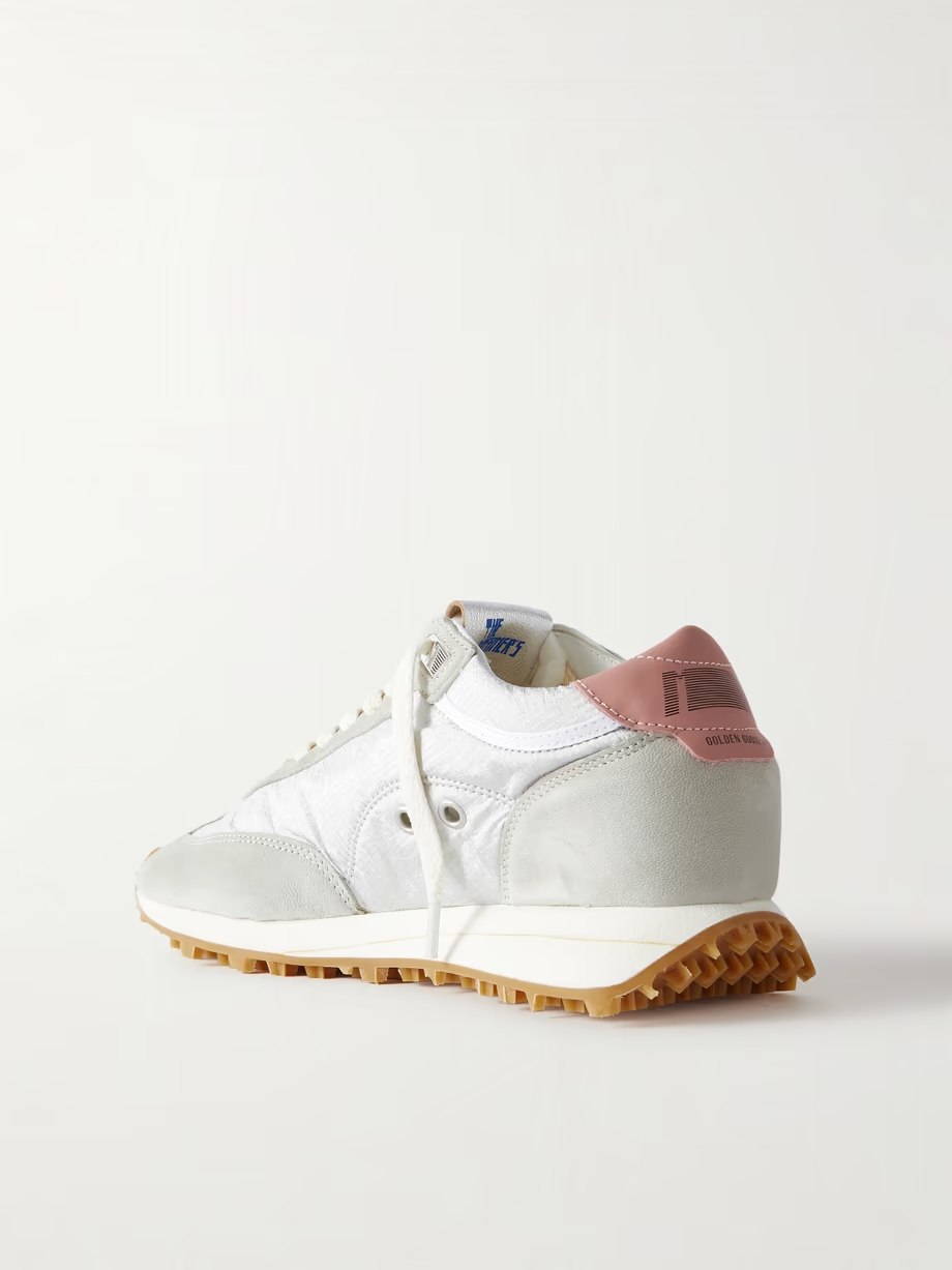 Running Marathon leather-trimmed suede and ripstop sneakers Running Marathon leather-trimmed suede and ripstop sneakers