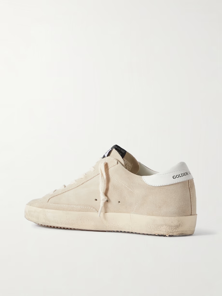 Super-Star leather-trimmed suede sneakers Super-Star leather-trimmed suede sneakers