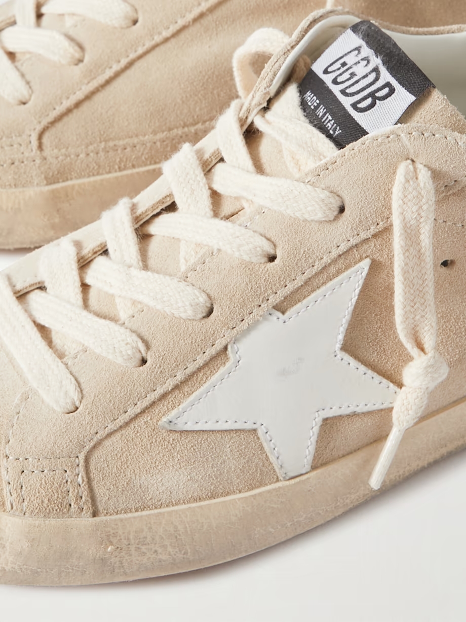 Super-Star leather-trimmed suede sneakers Super-Star leather-trimmed suede sneakers