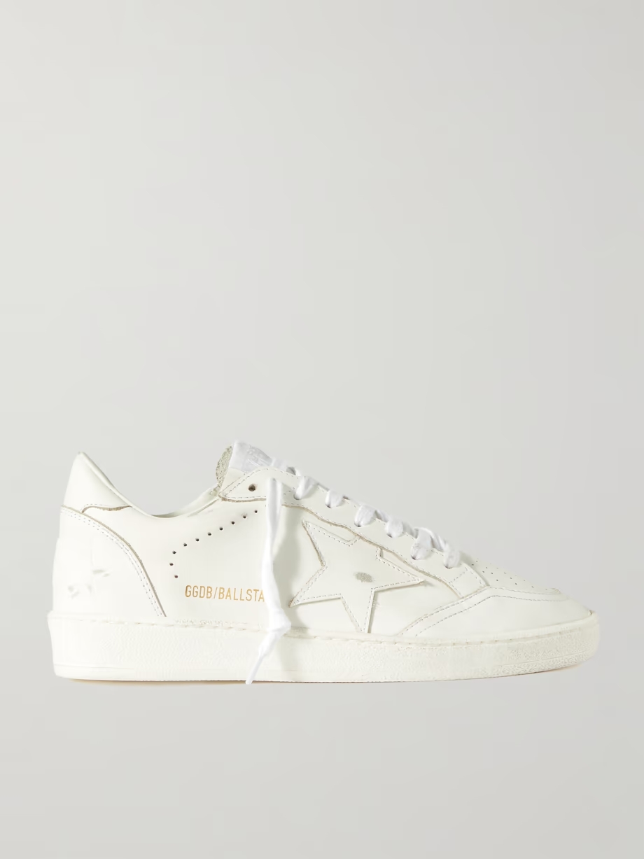 Ballstar distressed leather sneakers Ballstar distressed leather sneakers