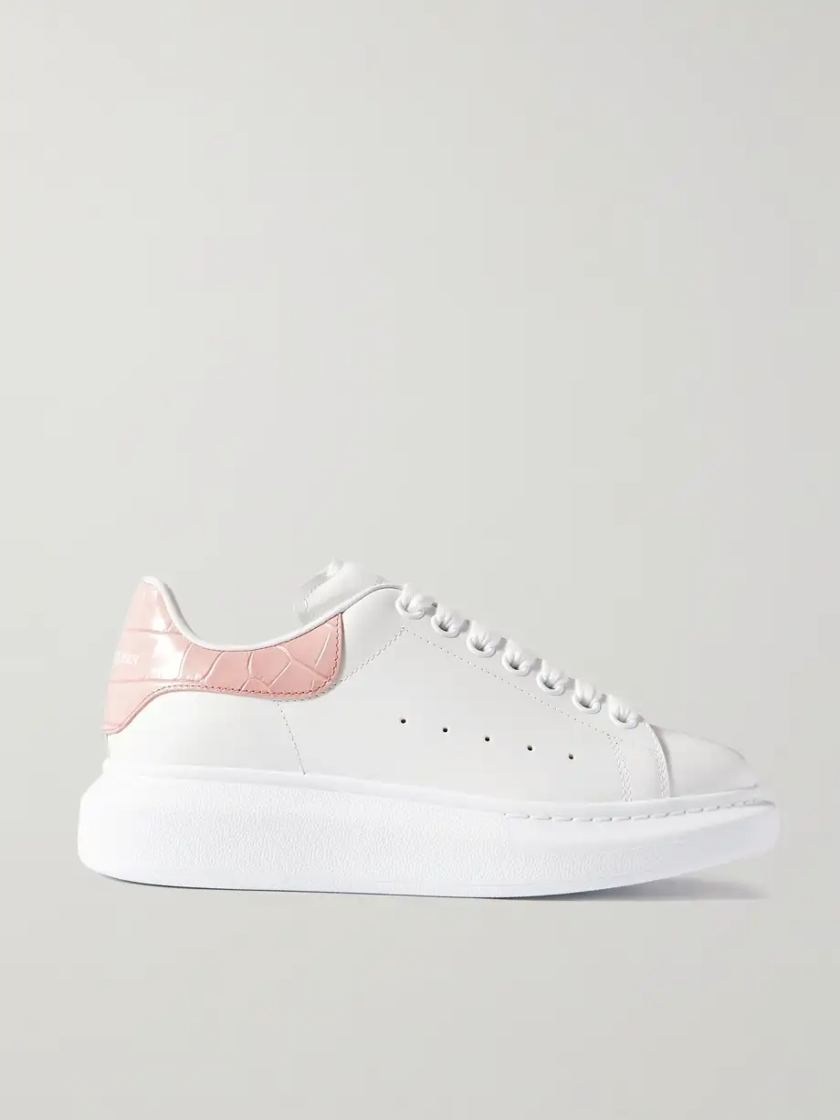 Leather exaggerated-sole sneakers Leather exaggerated-sole sneakers
