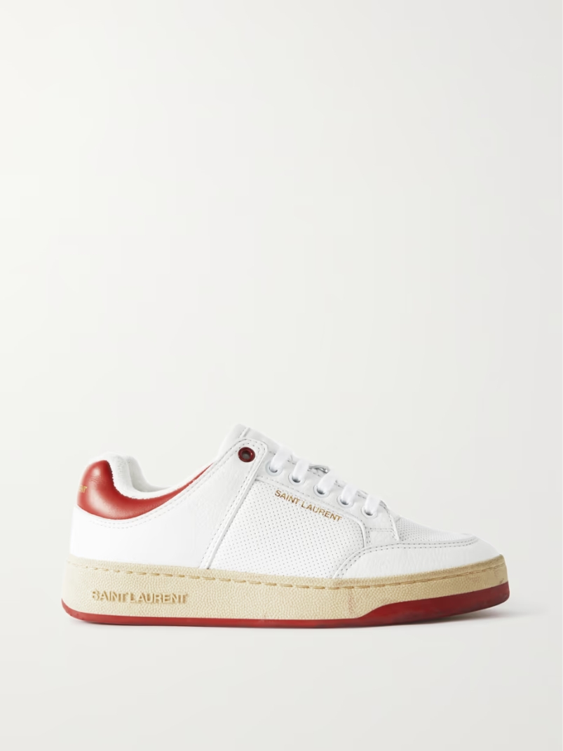 SL61 logo-print perforated leather sneakers SL61 logo-print perforated leather sneakers