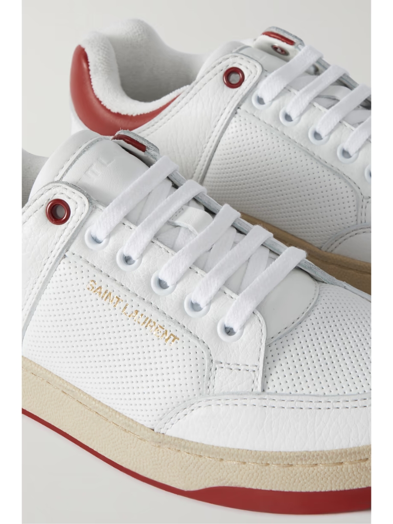 SL61 logo-print perforated leather sneakers SL61 logo-print perforated leather sneakers