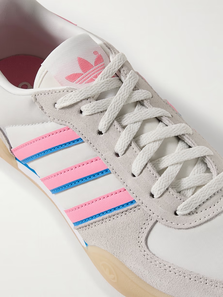 Squash Indoor suede and leather-trimmed mesh sneakers Squash Indoor suede and leather-trimmed mesh sneakers