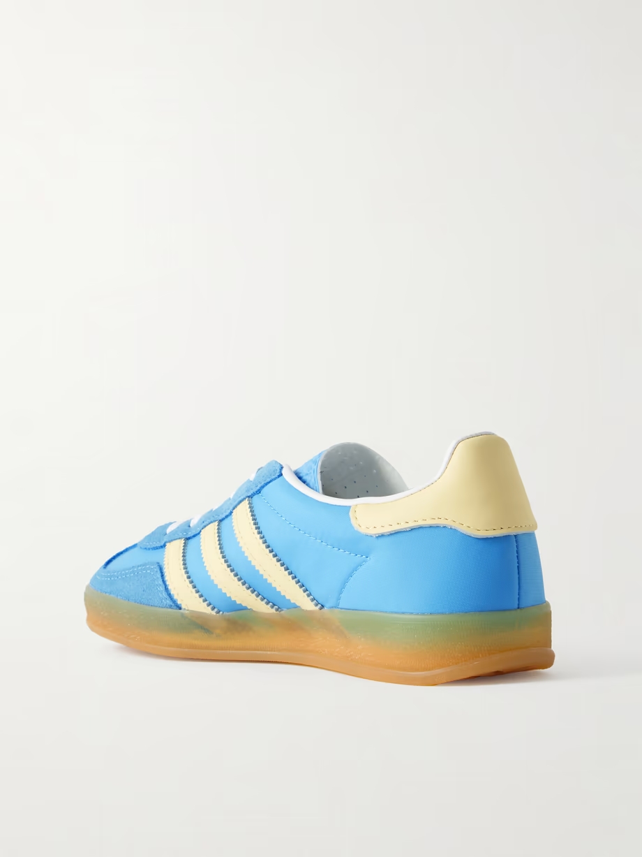 Gazelle Indoor leather-trimmed suede and nylon sneakers Gazelle Indoor leather-trimmed suede and nylon sneakers