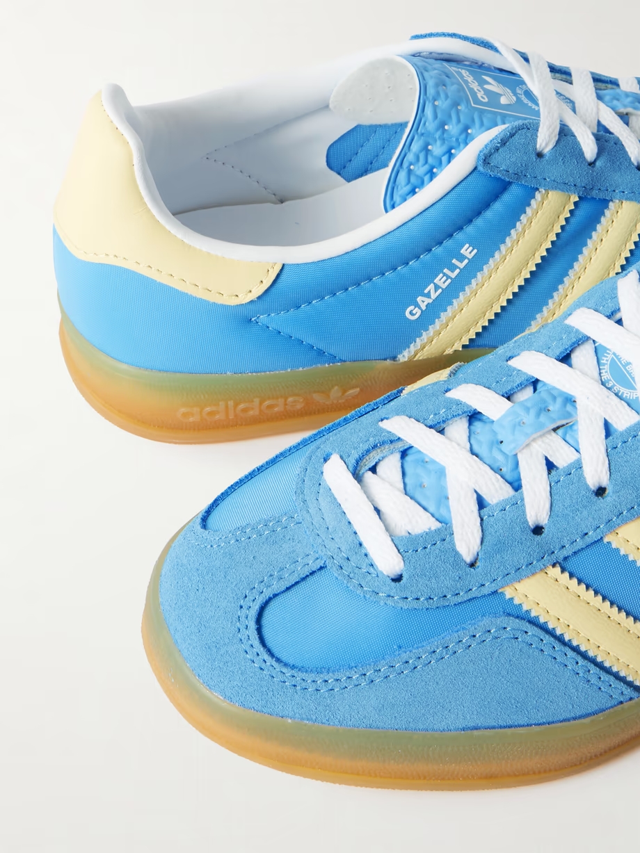 Gazelle Indoor leather-trimmed suede and nylon sneakers Gazelle Indoor leather-trimmed suede and nylon sneakers