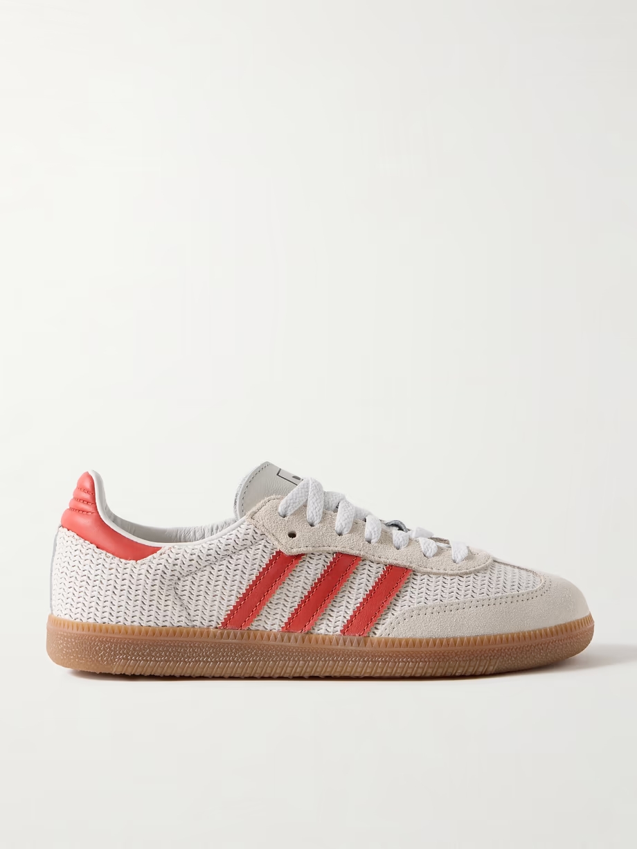 Samba OG suede and leather-trimmed knitted sneakers Samba OG suede and leather-trimmed knitted sneakers