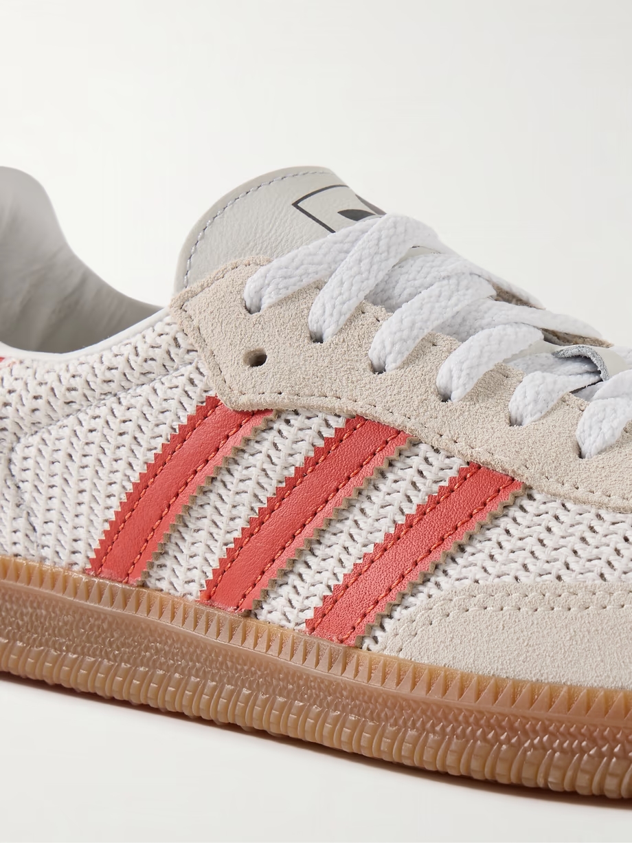 Samba OG suede and leather-trimmed knitted sneakers Samba OG suede and leather-trimmed knitted sneakers