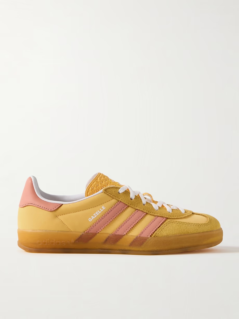 Gazelle Indoor leather and suede-trimmed nylon sneakers Gazelle Indoor leather and suede-trimmed nylon sneakers