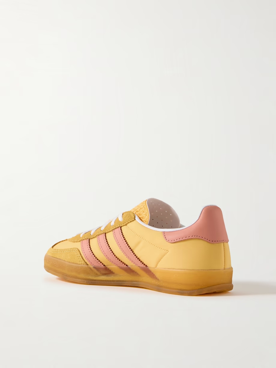 Gazelle Indoor leather and suede-trimmed nylon sneakers Gazelle Indoor leather and suede-trimmed nylon sneakers