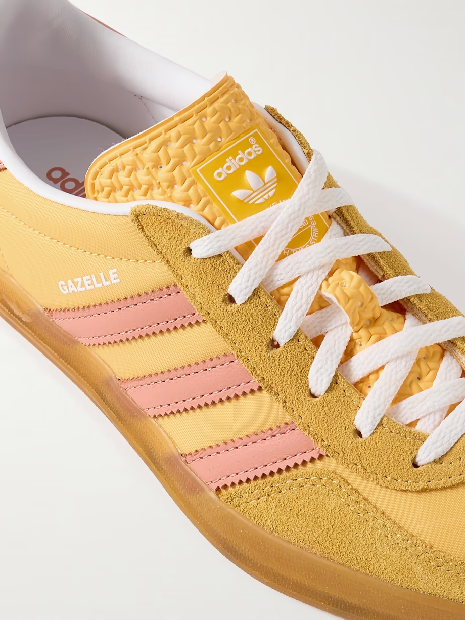 Gazelle Indoor leather and suede-trimmed nylon sneakers Gazelle Indoor leather and suede-trimmed nylon sneakers