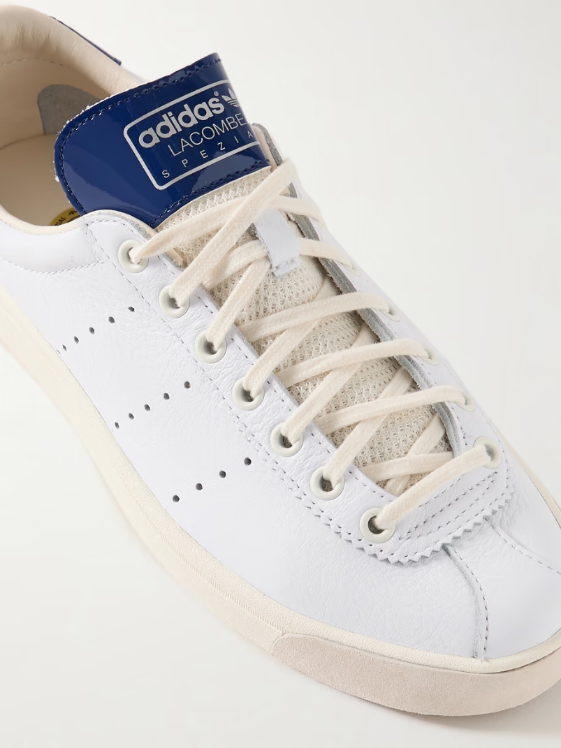 Lacombe Spezial mesh and patent leather-trimmed leather sneakers Lacombe Spezial mesh and patent leather-trimmed leather sneakers