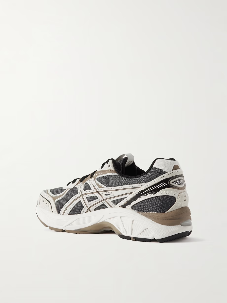 GT-2160 leather-trimmed, denim and rubber sneakers GT-2160 leather-trimmed, denim and rubber sneakers