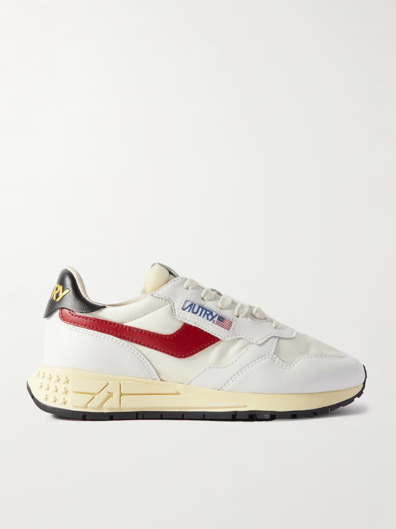 Reelwind leather-trimmed shell sneakers Reelwind leather-trimmed shell sneakers