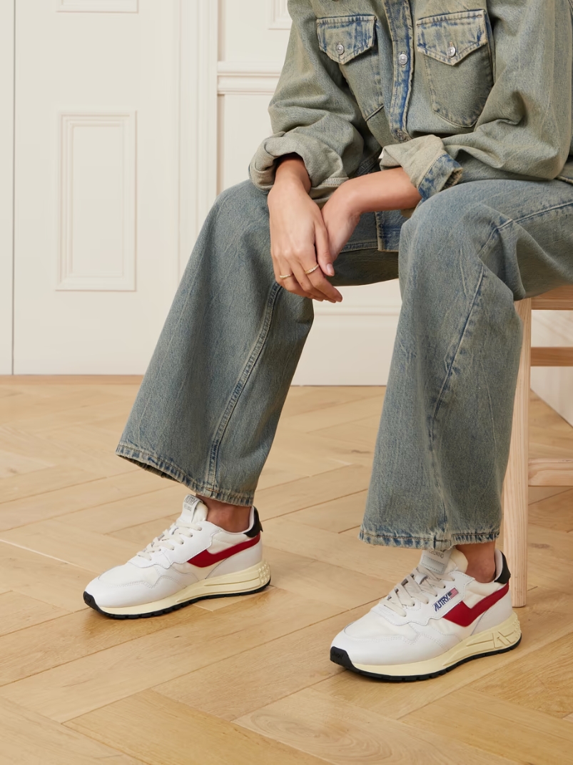 Reelwind leather-trimmed shell sneakers Reelwind leather-trimmed shell sneakers