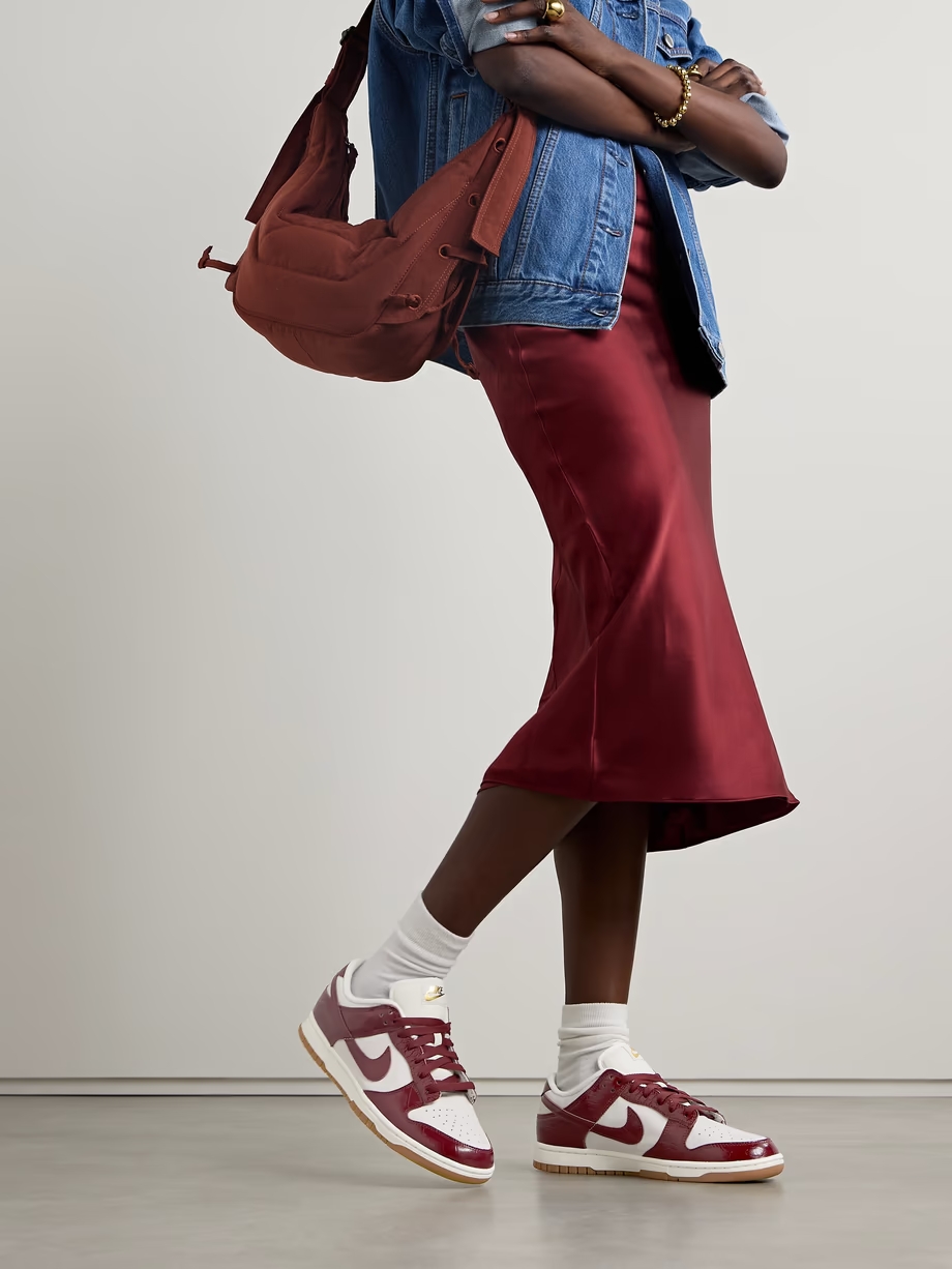 Dunk Low croc-effect leather-and suede sneakers Dunk Low croc-effect leather-and suede sneakers