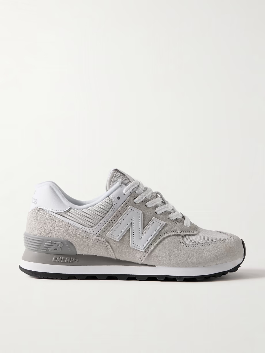 574 leather-trimmed suede and mesh sneakers 574 leather-trimmed suede and mesh sneakers