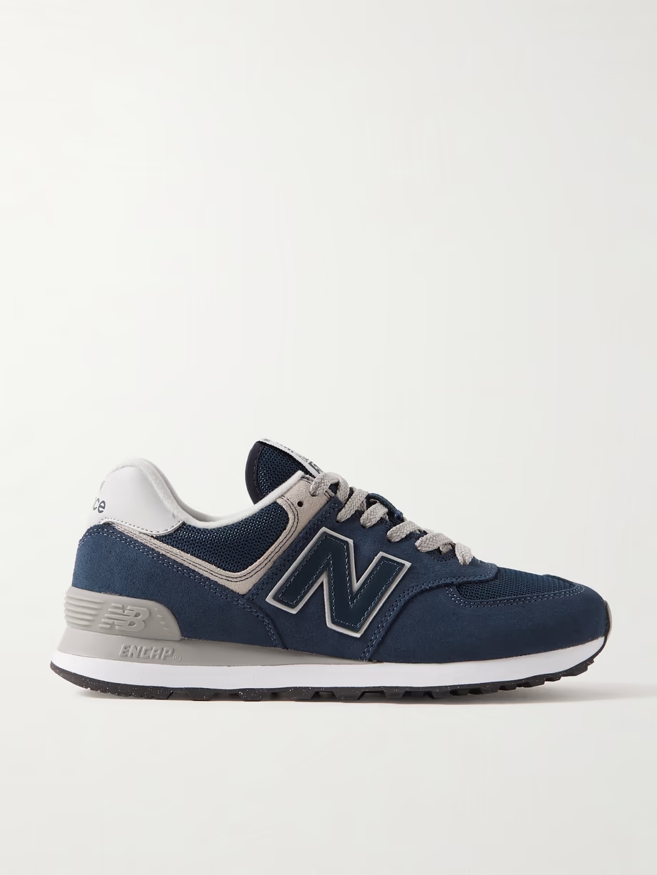 574 leather-trimmed suede and mesh sneakers 574 leather-trimmed suede and mesh sneakers