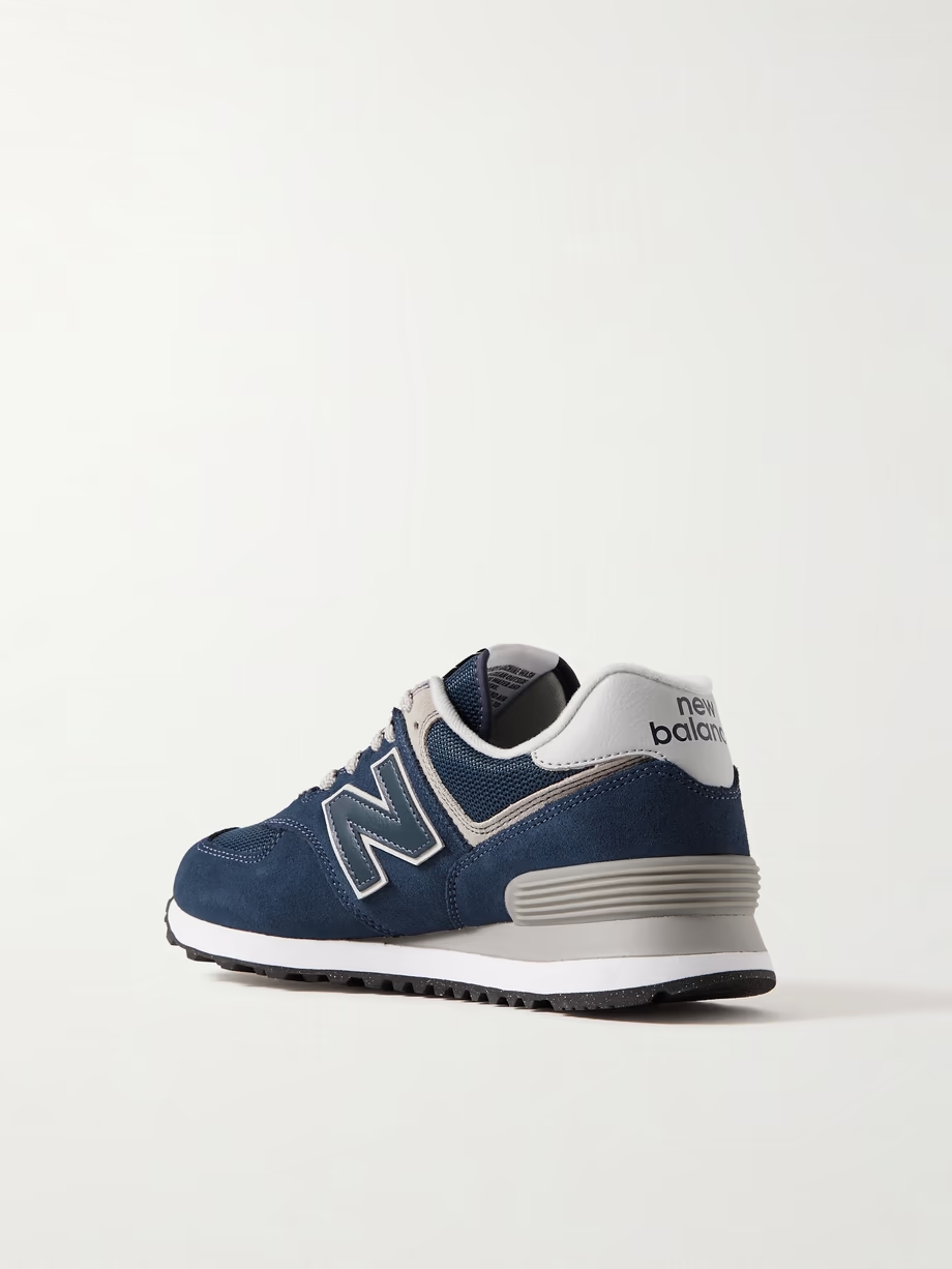 574 leather-trimmed suede and mesh sneakers 574 leather-trimmed suede and mesh sneakers