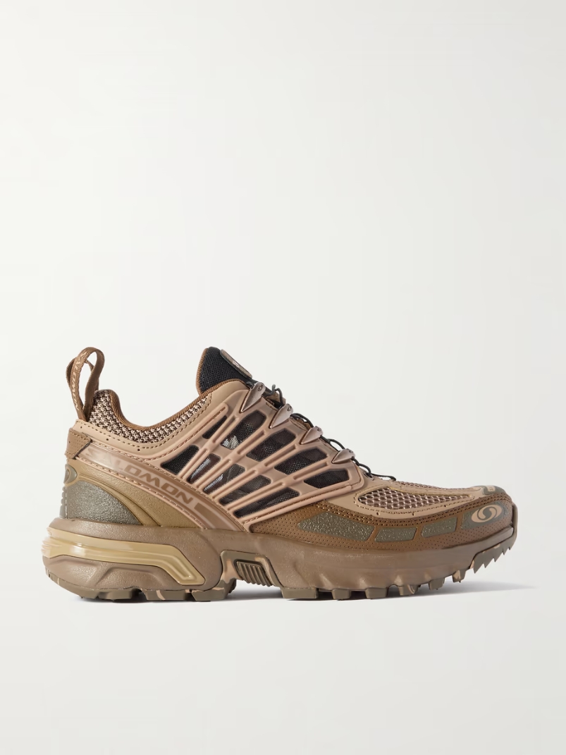 ACS Pro Desert faux leather and rubber-trimmed mesh sneakers ACS Pro Desert faux leather and rubber-trimmed mesh sneakers
