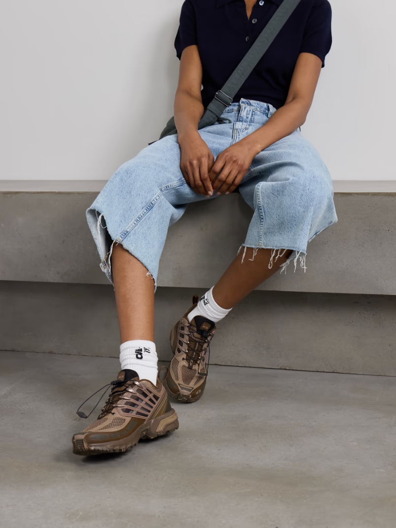 ACS Pro Desert faux leather and rubber-trimmed mesh sneakers ACS Pro Desert faux leather and rubber-trimmed mesh sneakers