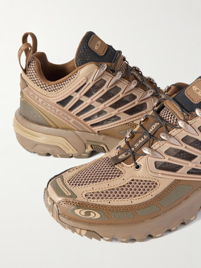 ACS Pro Desert faux leather and rubber-trimmed mesh sneakers ACS Pro Desert faux leather and rubber-trimmed mesh sneakers
