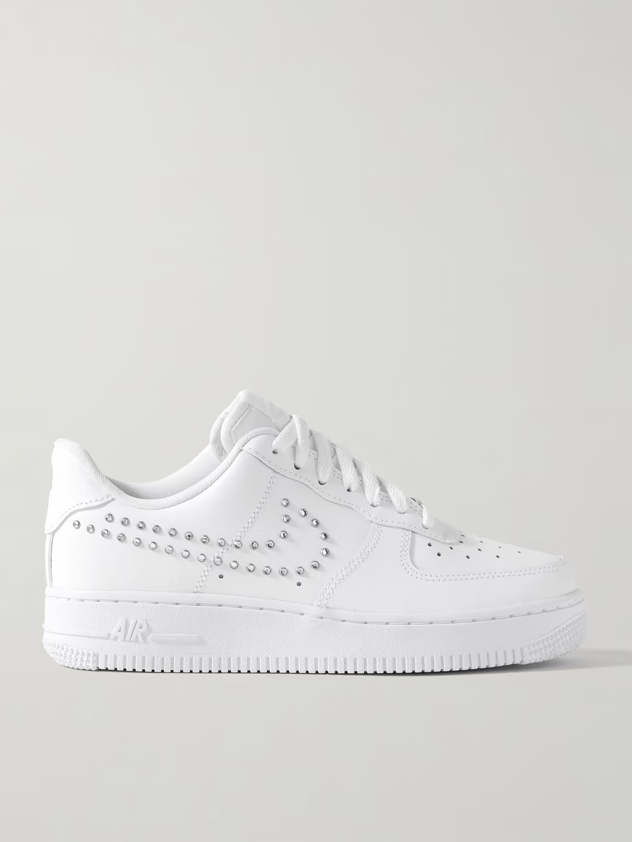 Air Force 1 \'07 crystal-embellished leather sneakers Air Force 1 \'07 crystal-embellished leather sneakers