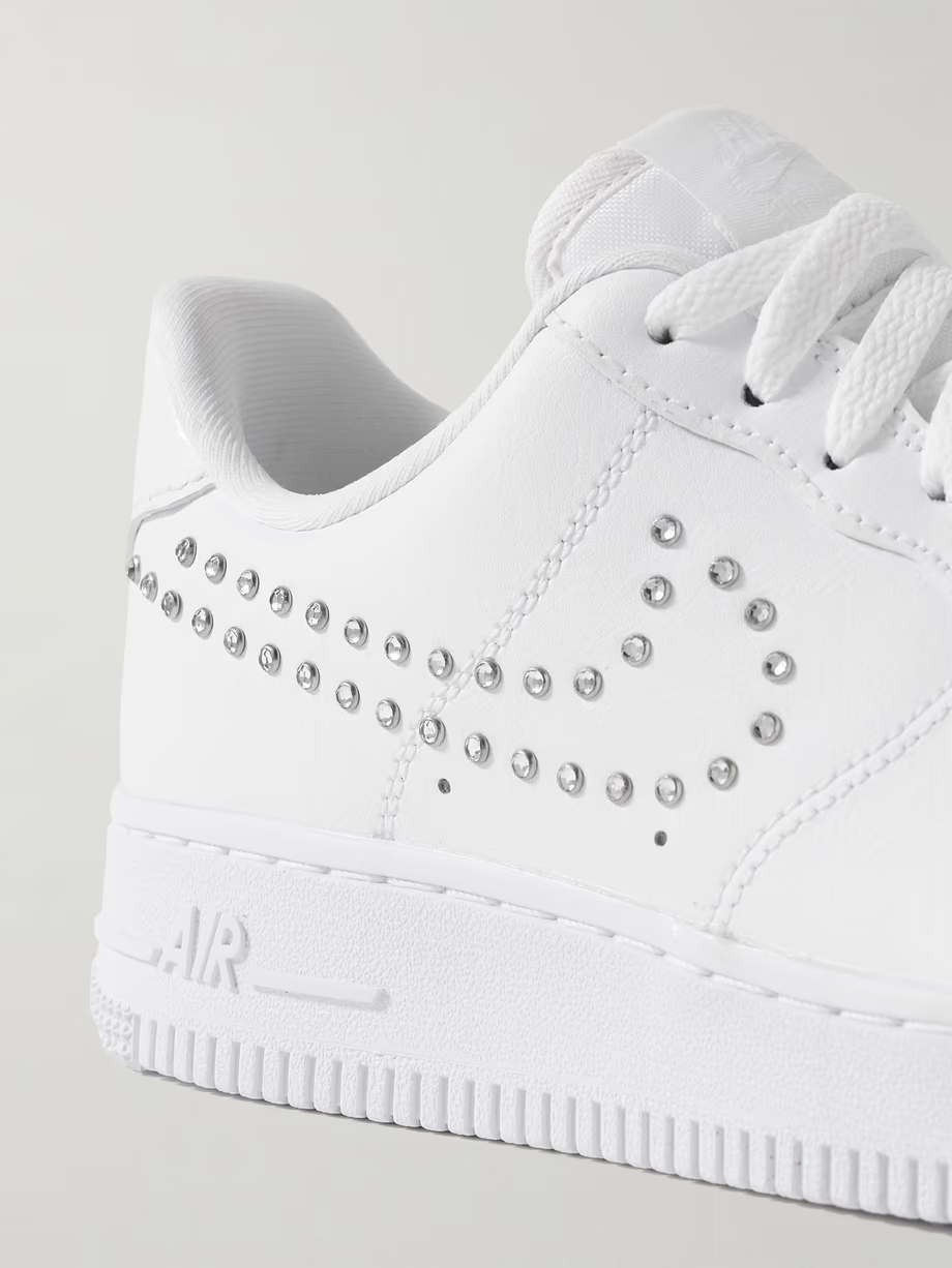 Air Force 1 \'07 crystal-embellished leather sneakers Air Force 1 \'07 crystal-embellished leather sneakers