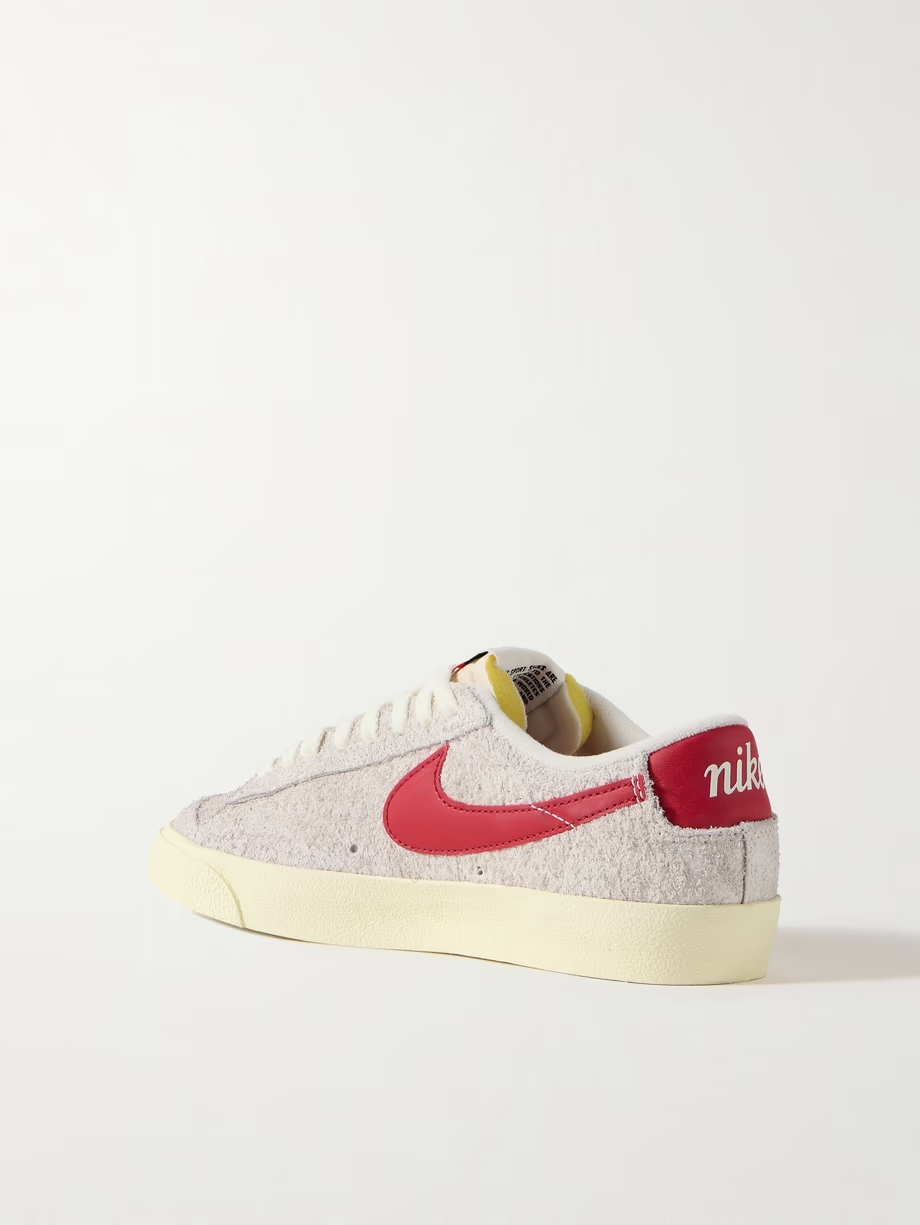 Blazer Low ’77 Vintage leather-trimmed brushed-suede sneakers Blazer Low ’77 Vintage leather-trimmed brushed-suede sneakers