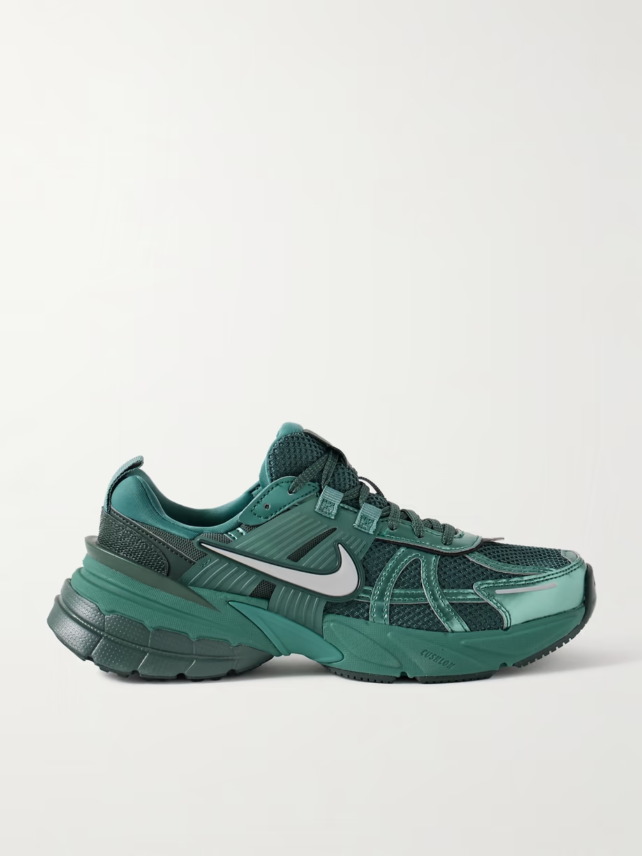 V2K metallic leather, rubber and mesh sneakers V2K metallic leather, rubber and mesh sneakers