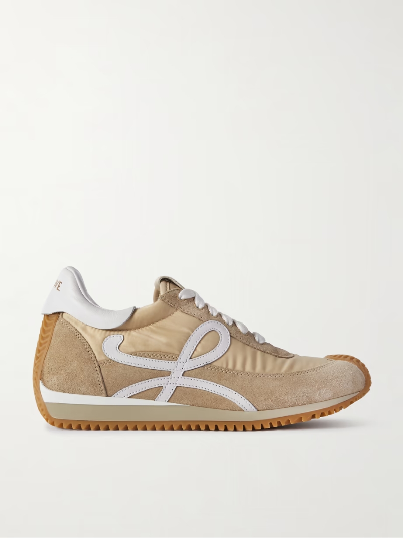 + Paula\'s Ibiza Flow logo-appliquéd shell, suede and leather sneakers + Paula\'s Ibiza Flow logo-appliquéd shell, suede and leather sneakers