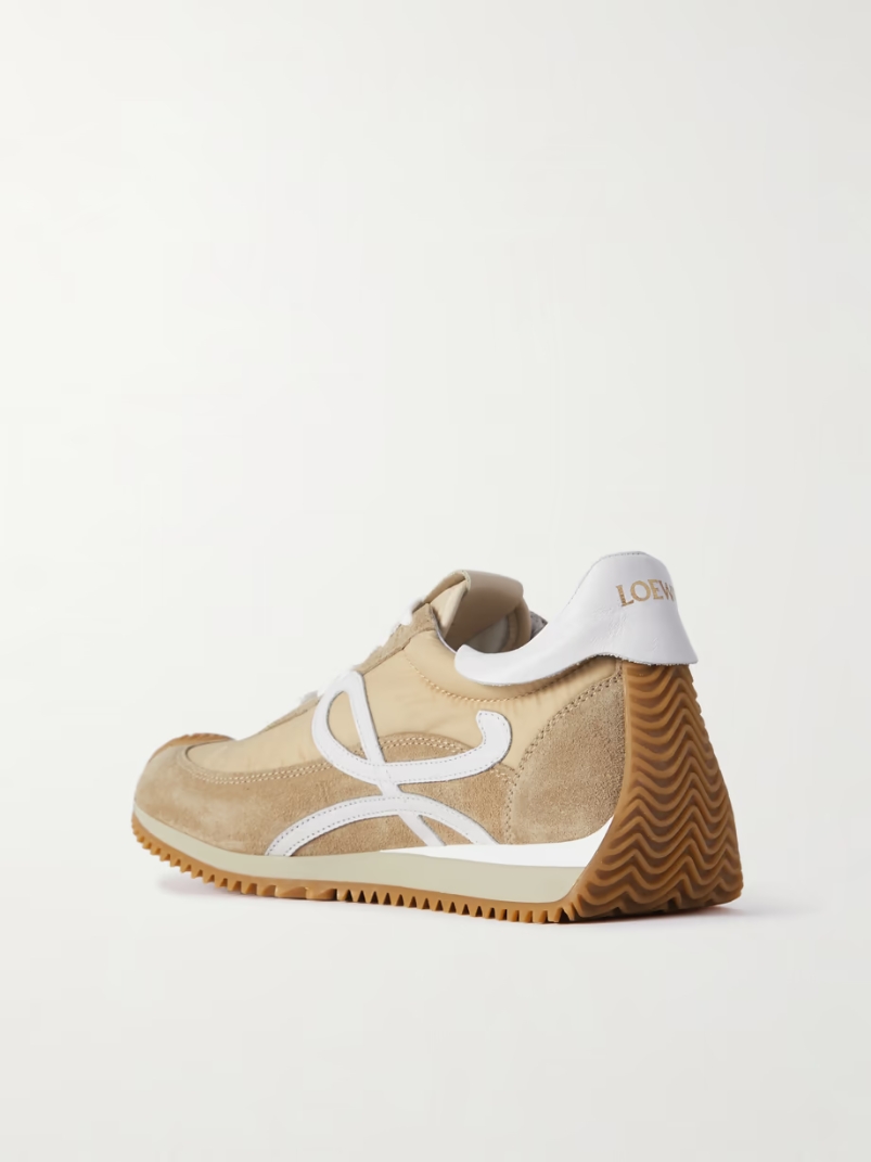 + Paula\'s Ibiza Flow logo-appliquéd shell, suede and leather sneakers + Paula\'s Ibiza Flow logo-appliquéd shell, suede and leather sneakers