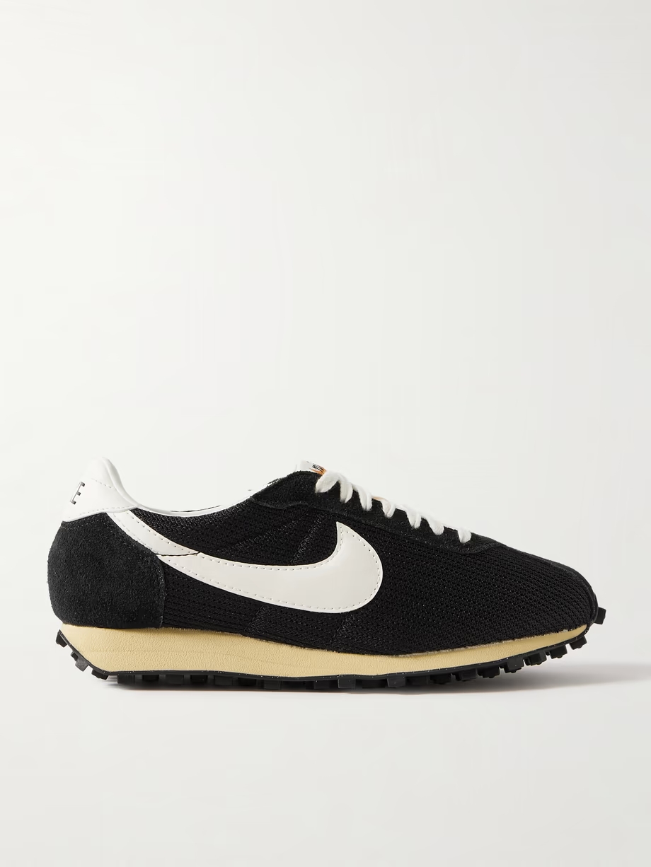 LD-1000 leather and suede-trimmed mesh sneakers LD-1000 leather and suede-trimmed mesh sneakers