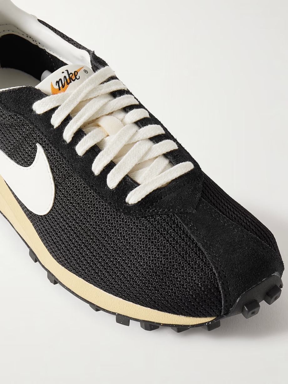 LD-1000 leather and suede-trimmed mesh sneakers LD-1000 leather and suede-trimmed mesh sneakers