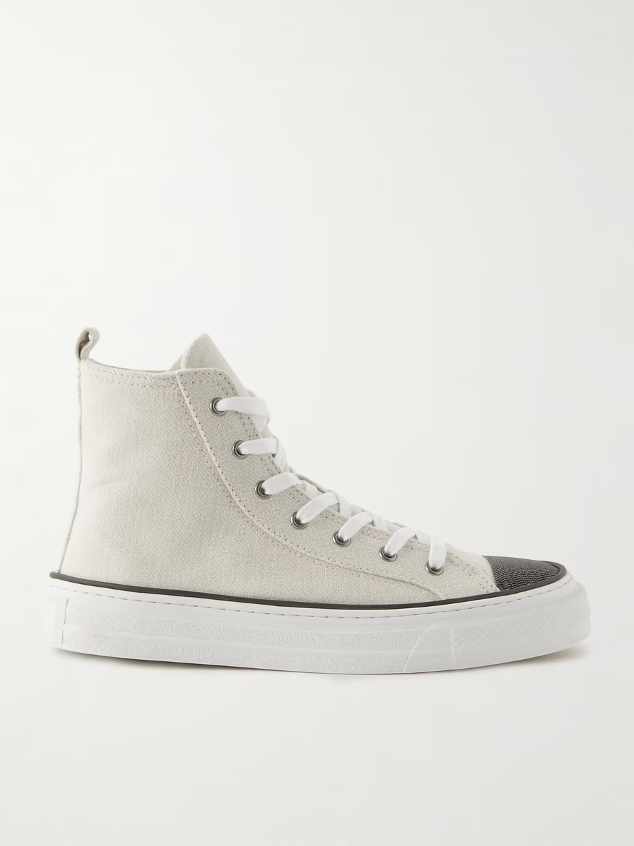 Bead-embellished canvas sneakers Bead-embellished canvas sneakers