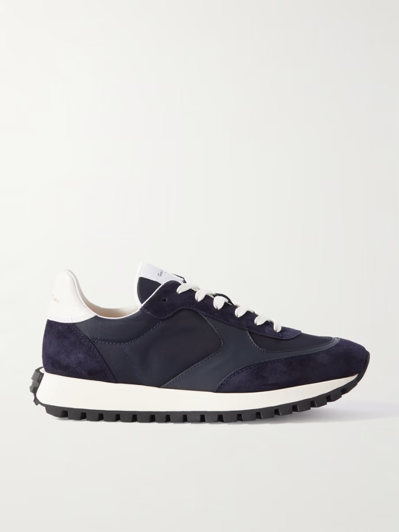 Gravel suede, leather and shell sneakers Gravel suede, leather and shell sneakers